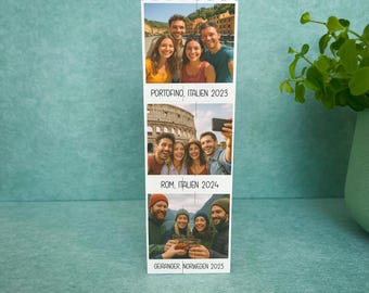 Personalized Polaroid photo puzzle made of building blocks - pictures & custom text - photo pad as a unique gift for anniversaries and birthdays