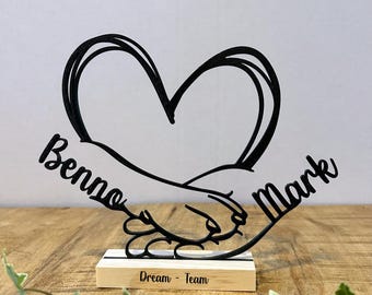 Regalo personalizado para amantes de los perros: Pata y mano de perro impresas en 3D. Un regalo único con nombre, un recuerdo para tu mascota.