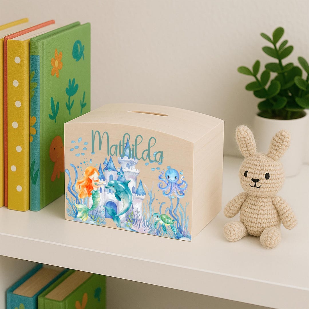 Personalisiertes Sparschwein Aus Holz - Buchstaben Spardose Mit Namen Für Kinder