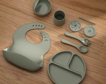 Ensemble de sevrage pour bébé 6 pièces/ensemble d'alimentation pour bébé en silicone sans BPA