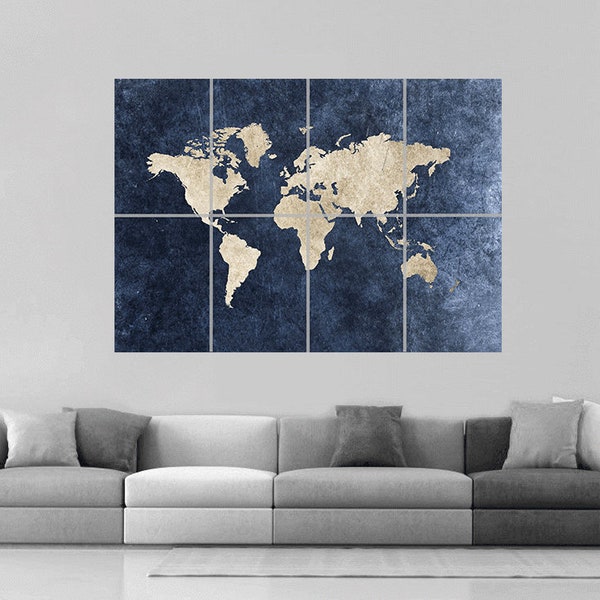 World Map A0 - Etsy