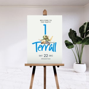 Minimalist Girl & Boy Birthday Welcome Sign, Editable Digital Template, Instant Download!