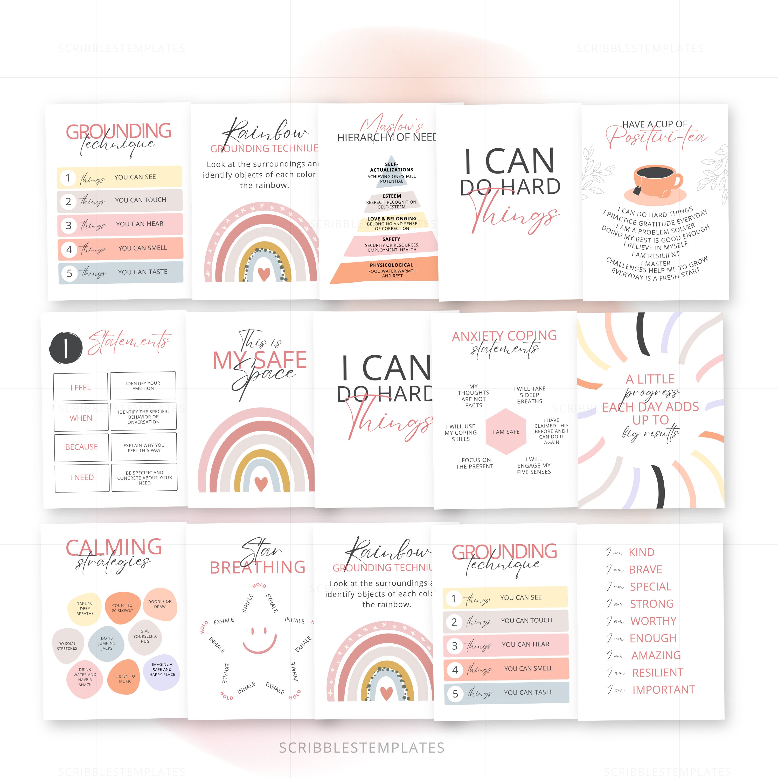 22 Calm Down Corner Posters Sign Kit ,calming Corner Classroom ...