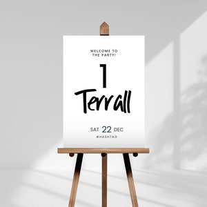 Minimalist Boy Birthday Welcome Sign, Editable Digital Template, Instant Download!