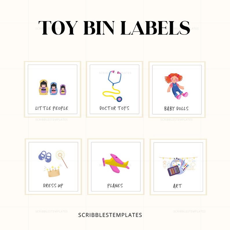 Printable Toy Trofast Bin Storage Labels, Homeschool Prek Classroom