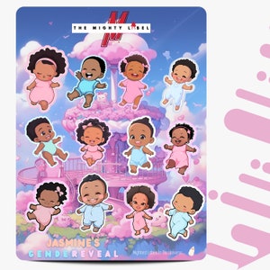 Gender Reveal Stickers - Benutzerdefinierte Vinyl-Aufkleber für Ihre Babyparty oder Gender Reveal Party