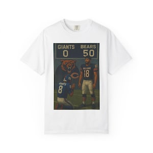 New York Giants vs Chicago Bears Tee: Sports Fan Gift, Unisex Cotton T-Shirt