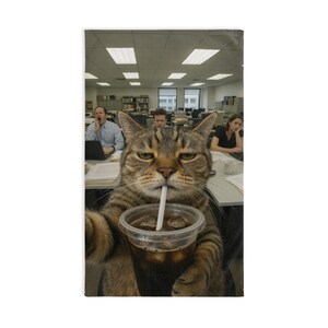 Funny Cat Hand Towel: Quirky Kitchen & Bathroom Decor