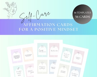 Self-Care Affirmations Card Deck, Affirmation Cards For Self-Love, Positive Affirmations, Grounded Mindset, Self-Love, Self-Help
