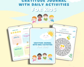Printable Daily Gratitude Journal Worksheets with fun-filled activities for kids!