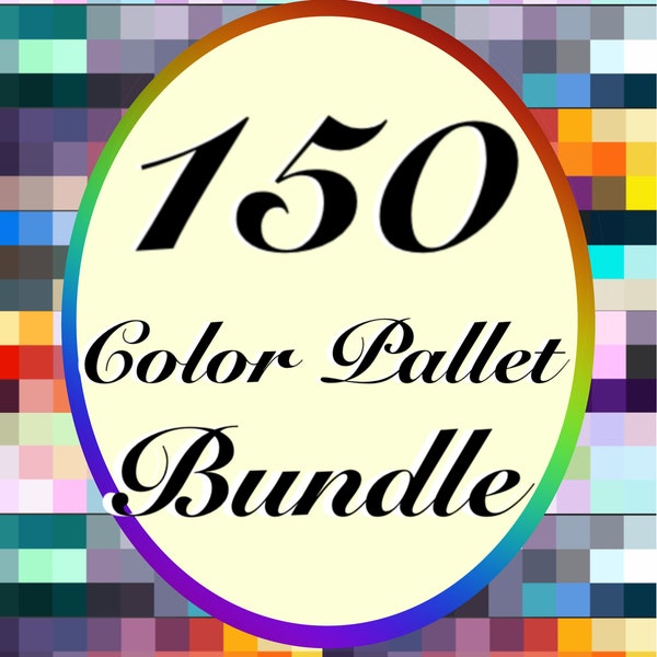 150 kleurenbundel, stalen voor PROCREATE, pallets, digitale download, logo-ontwerp, belettering, kleuren of schilderen