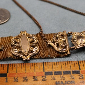 1800&#39;s Gold Filled Mesh Watch Fob