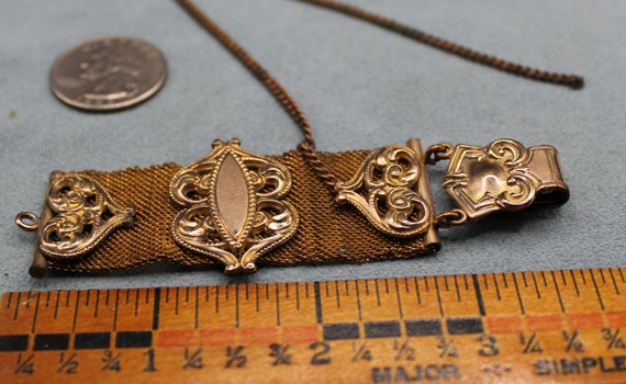 1800's Gold Filled Mesh Watch Fob