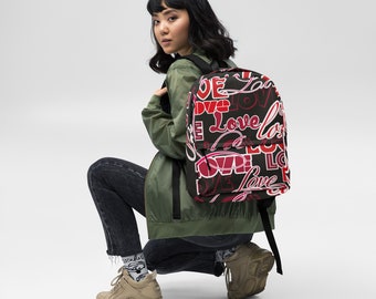 All over print Backpack - Love design