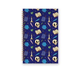 Dungeons and dragons pattern 5.5&quot; x 8.5&quot; Hardcover Notebook
