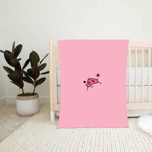 Cute Face Pig Tahoe Microfleece Baby Blanket