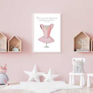 Ballerina &#39; Tutu Inspiration Art, Wall Art Printable, Digital Download, Printable Wall Art, Inspirational wall art print, Kids Art Prints