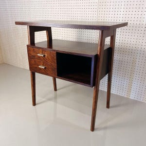 1970s Japan Vintage Rosewood Console Table / Night Table – Nordic Style Mid-Century by Yamashina Woodworks
