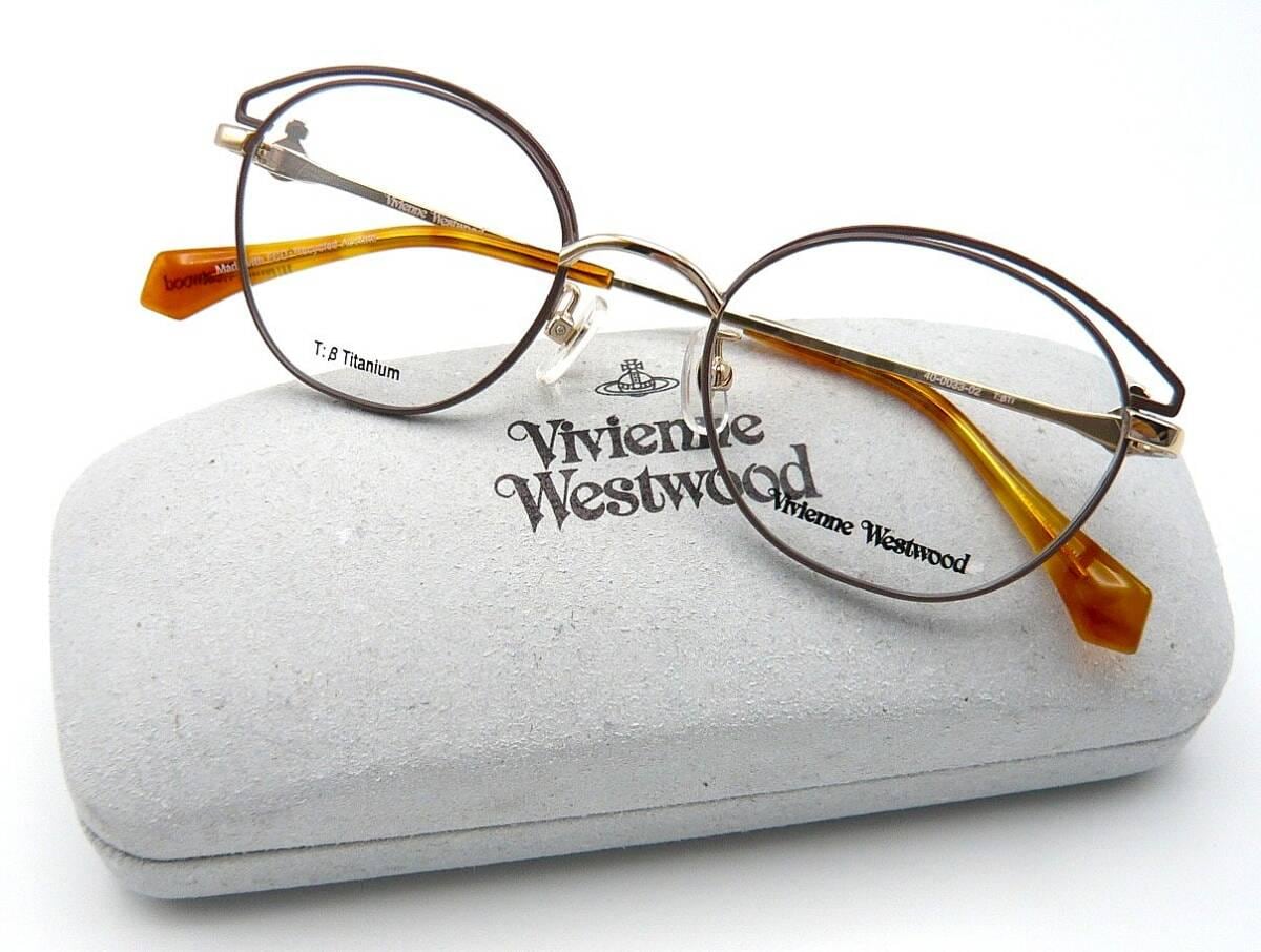 Vivienne Westwood Eyeglasses Frame 40-0033 Light Gold Brown