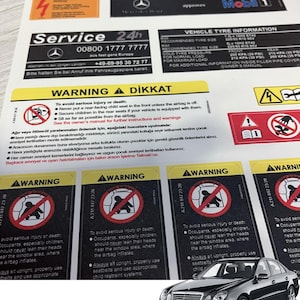 Juego de calcomanías para Mercedes W211: restauración, acabado brillante