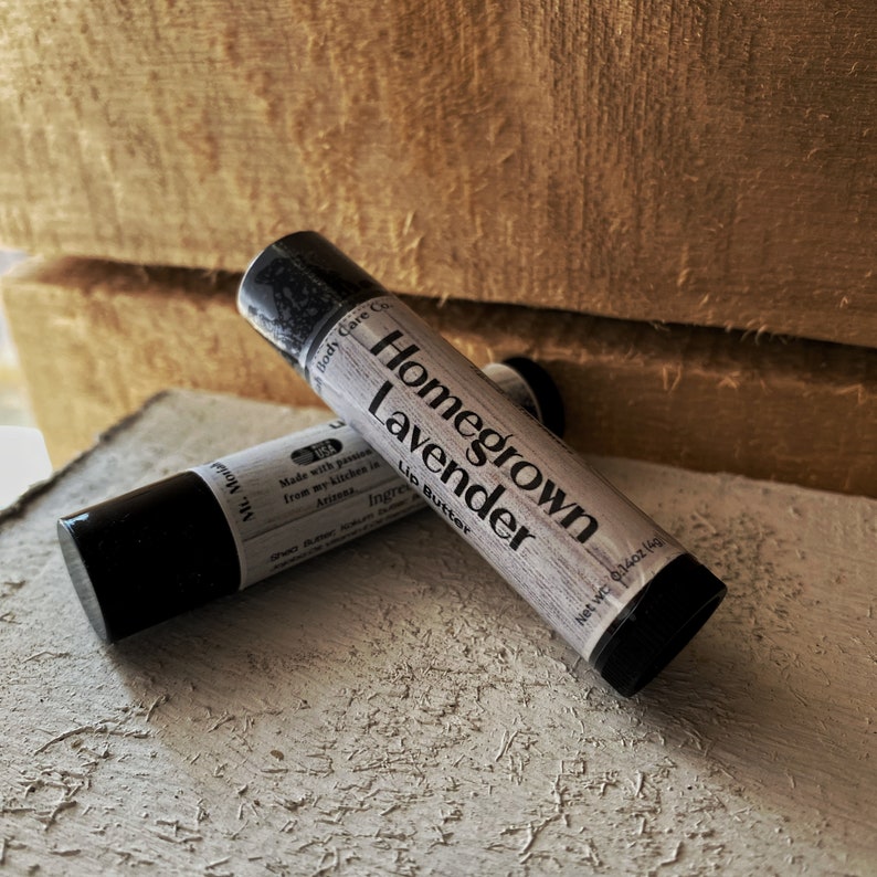 Homegrown Lavender Lip Butter Lip Balm Chapstick Gift for Him Gift for Her Etsy