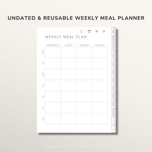 Digital Recipe Book for reMarkable 2 & 1, Hyperlinked Recipe Journal with Index ,12 Categories, Weekly Meal Planner & Grocery List