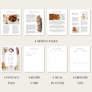 Cookbook Template, Editable Recipe Book Template, Printable Recipe Ebook, Canva Templates