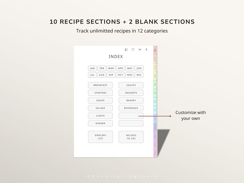 Meal Planner Template for Remarkable Paper Pro With Hyperlinked ...