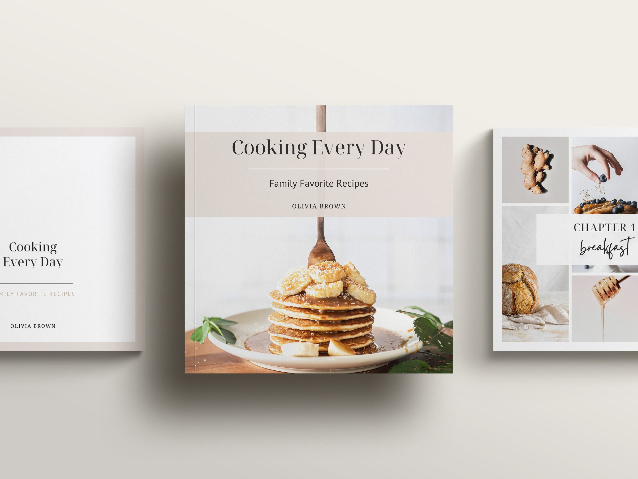 Cookbook Template for Canva, Editable Cookbook Pages, Family Recipes ...
