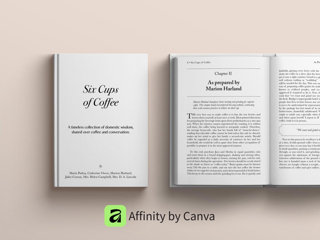 Affinity by Canva Book Template, Premade Book Design, Editable Writers ...