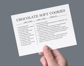 Kitchen Recipe Card Template Instant Download, 100% Editable Text, Printable Modern DIY Recipe Card, 5X7 3.5X5 4X6 A6 A7 A4 8.5x11