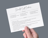 Minimalist Recipe Card Template, Editable and Printable Simple Recipe Card, Modern Personalized Recipe Print Instant Download