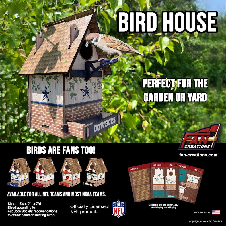 NFL Birdhouse Etsy