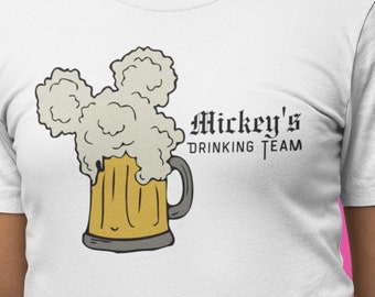 Mickey's Drinking Team - Drinking Around The World - Epcot Group Tees - Family TShirts - Customizable