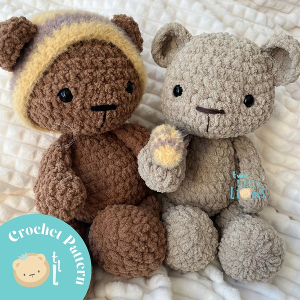 Little Honey Bears BUNDLE Crochet Pattern | BearBear | Nursery Decor | Teddy Bear | Boho Bear |