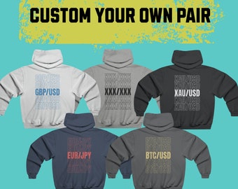 Forex Hoodie, Trading Hoodie, Custom Hoodie, Bitcoin Hoodie, Stock Market gift, gift for trader, personalized gift.