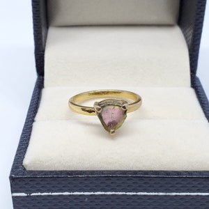 Natural Watermelon Tourmaline Ring In Sterling Silver | Adorable Silver Ring | 925 Sterling Silver Jewelry | Handmade Silver Jewelry