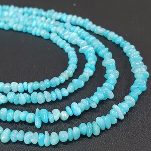 Blue Ethiopian opal Smooth Nugget Shape Beads | 17&quot; Inch Blue Opal Beads Strand | Blue Ethiopian Opal Tumble Beads | Jewelry Making Beads