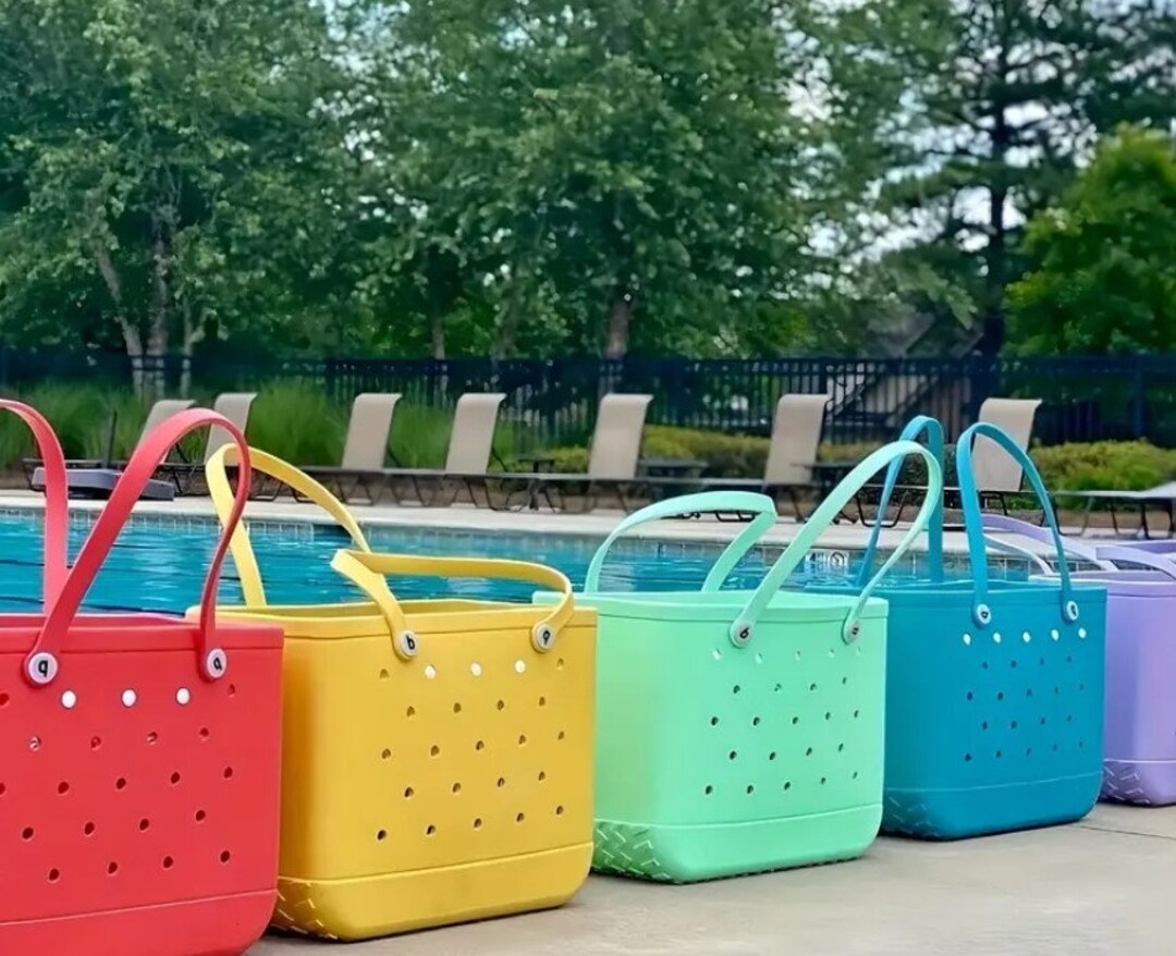 Rubber Beach Bag Large Beach Bag Rubber Beach Tote Washable Etsy