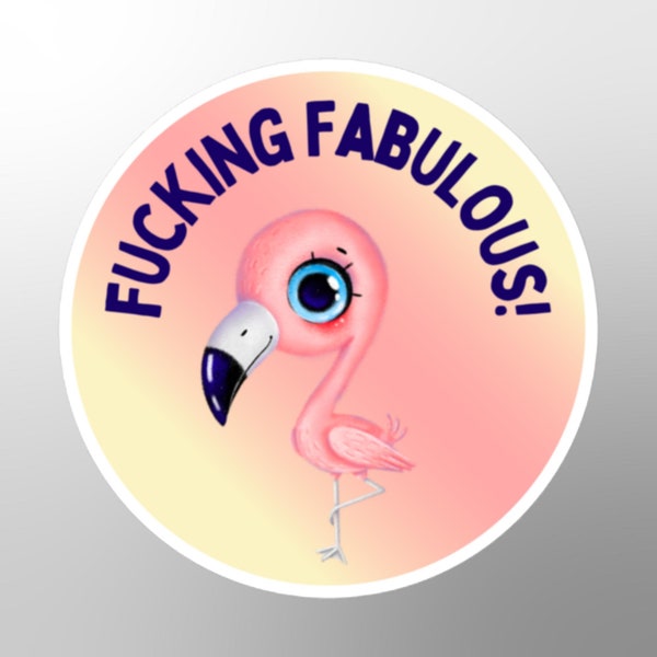 Fucking Fabulous sticker, funny, offensive, silly, hilarious, adult humor, stylish, bold, beautiful, fashionable, snarky, rude, mean,gift