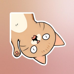 Sticker chat distrayant, bonjour, vous vous réveillez, distraction, minou, animal mignon, amoureux des chats, ludique, amusant, bureau, copain d'étude, félin, cadeau