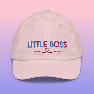 Little Boss Embroidered Youth Baseball Cap: Kids Sun Hat
