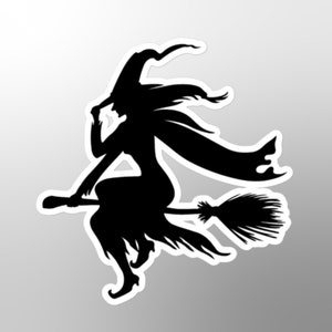Fliegen Hexe Aufkleber, Halloween, Besen, magisch, verzaubernd, verzaubernd, Hexerei, Hexerei, fliegen, entkommen, witchy, Zauberer, Herbst Aufkleber, Geschenk