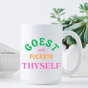 Taza &quot;Vete y jódete&quot;: regalo de broma ofensivo