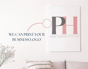 Business Sign Office Wall Art Canvas Living Room Wall Décor Custom Business Sign Custom Office Sign Business Wall Art Sign Established Sign