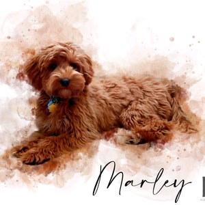 Custom Dog Portrait Watercolor, Painting Of Dog Custom, Watercolor Dog Art, Mother&#39;s Day Gift, Housewarming Gift, Dog Memorial Gift
