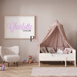 Custom Baby Name | Wall Hanging | Canvas Art | Personalized Baby Gift | Nursery Decor | Boho Nursery Decor | Nursery Name | New Born Gift