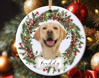Personalized Pet Photo Ornament: Custom Dog or Cat Christmas Ornament