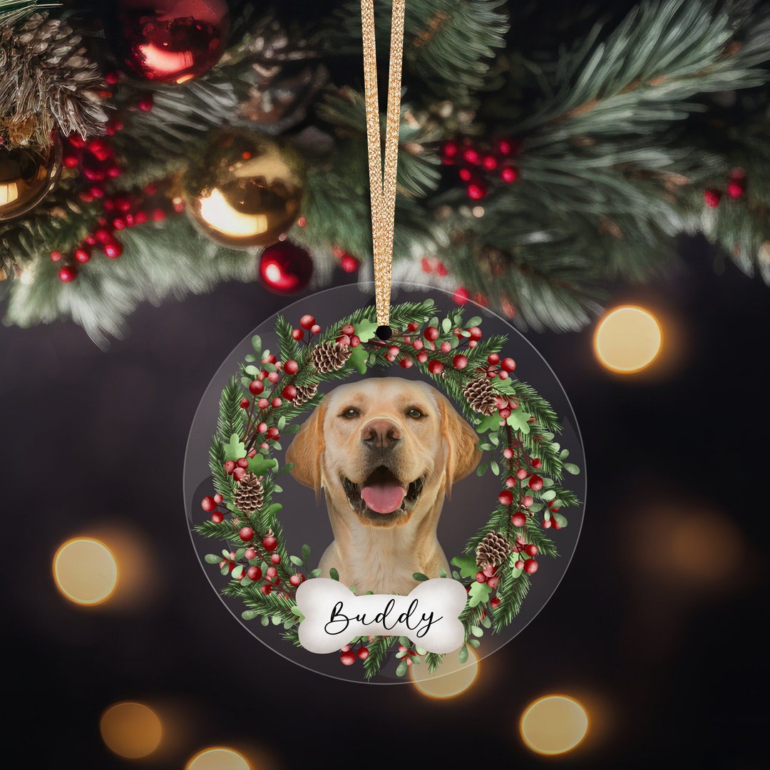 Personalized Pet Photo Ornament: Custom Dog or Cat Christmas Ornament ...