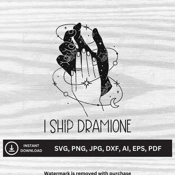 I Ship Dramione - Dramione Fan Fiction SVG | Downloadable Files | svg, png, jpg, dxf, ai, eps, pdf